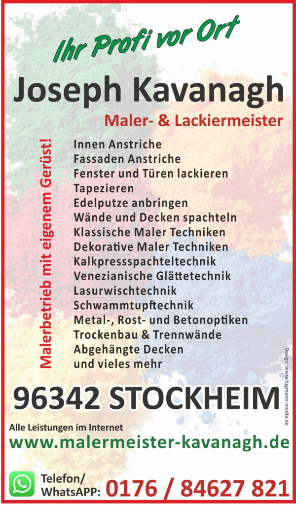 Joseph kavanagh malermeister in Stockheim in Oberfranken - Logo