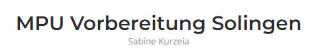 Sabine Kurzeia - MPU Beratung in Solingen - Logo
