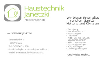 Haustechnik Janetzki in Vrees - Logo