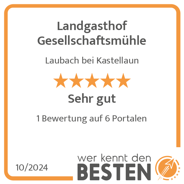 Landgasthof Gesellschaftsmühle in Laubach bei Kastellaun - Logo