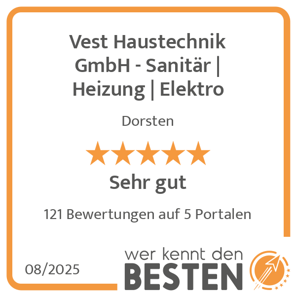 Vest Haustechnik GmbH - Sanitär Heizung Elektro in Dorsten - Logo Vest Haustechnik GmbH - Sanitär Heizung Elektro in Dorsten - Logo
