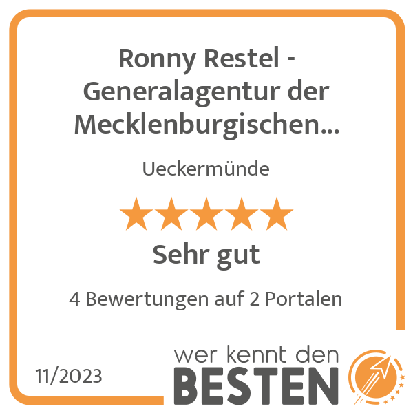 Ronny Restel - Generalagentur der Mecklenburgischen Versicherungsgruppe in Ueckermünde - Logo