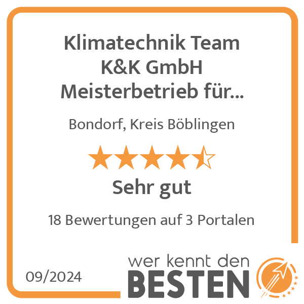 Klimatechnik Team K&K GmbH Meisterbetrieb für Kälte- und Klimatechnik in Bondorf Kreis Böblingen - Logo