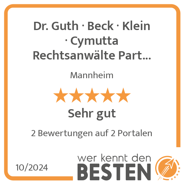 Dr. Guth · Beck · Klein · Cymutta Rechtsanwälte Part mbB in Mannheim - Logo