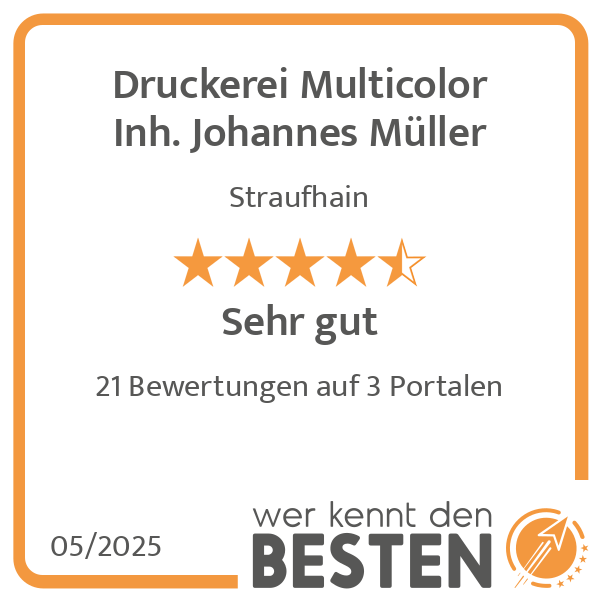 Druckerei Multicolor Inh. Johannes Müller in Straufhain - Logo