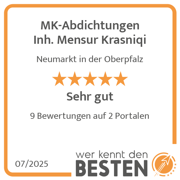 MK-Abdichtungen Inh. Mensur Krasniqi in Neumarkt in der Oberpfalz - Logo MK-Abdichtungen Inh. Mensur Krasniqi in Neumarkt in der Oberpfalz - Logo