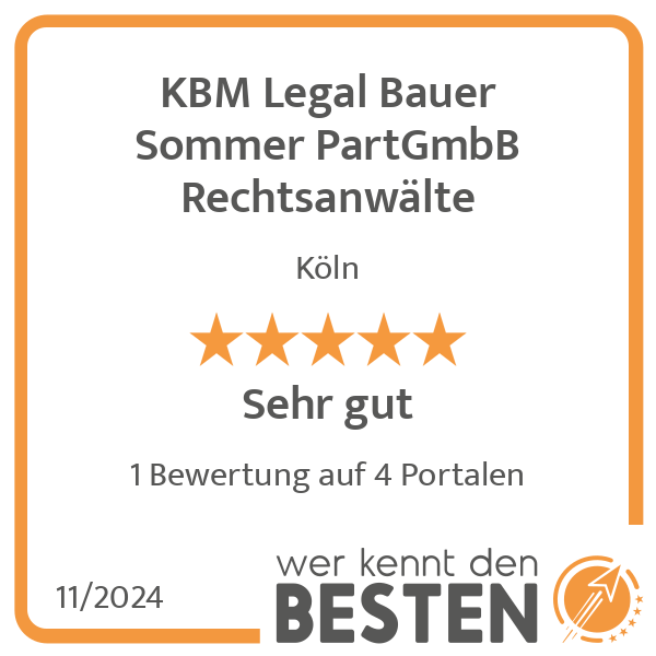 KBM Legal Bauer Sommer PartGmbB Rechtsanwälte in Köln - Logo