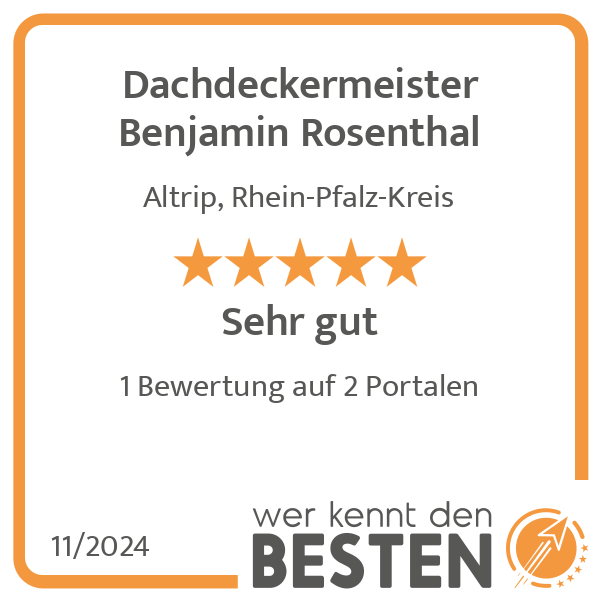 Dachdeckermeister Benjamin Rosenthal in Altrip Kreis Ludwigshafen am Rhein - Logo