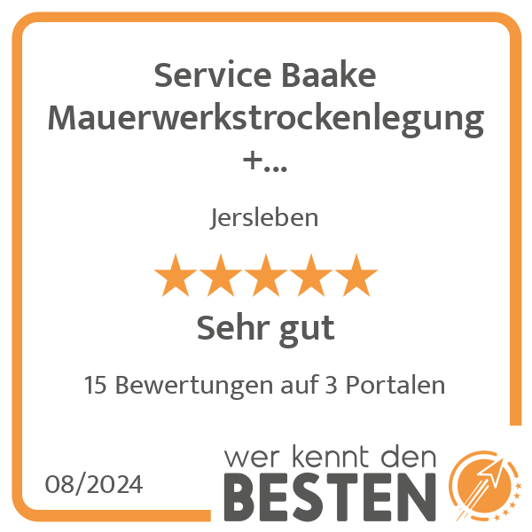 Service Baake Mauerwerkstrockenlegung + Bauwerkstrockenlegung in Jersleben Gemeinde Niedere in der Börde - Logo