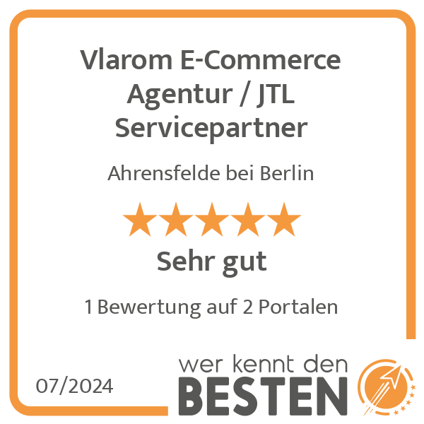 Vlarom E-Commerce Agentur / JTL Servicepartner in Ahrensfelde bei Berlin - Logo