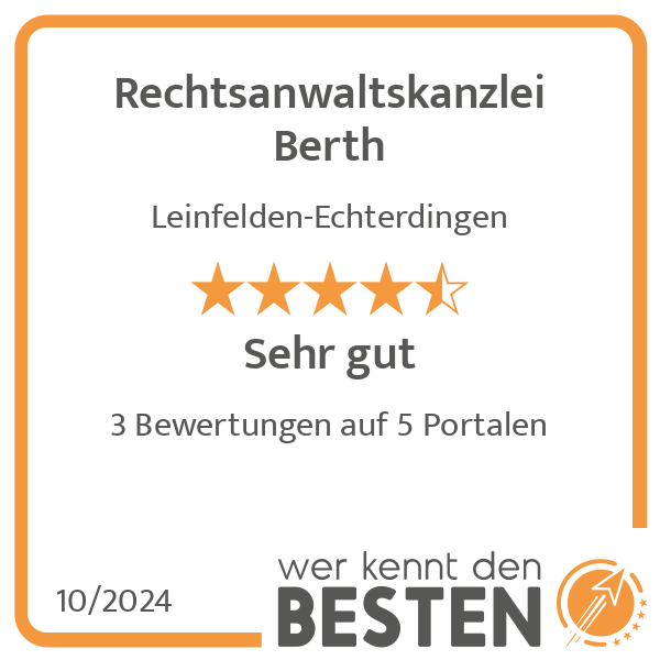 Rechtsanwaltskanzlei Berth in Leinfelden Echterdingen - Logo