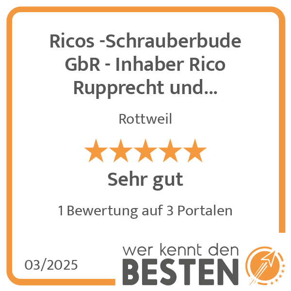 Ricos -Schrauberbude GbR - Inhaber Rico Rupprecht und Nadine Pöllet in Rottweil - Logo