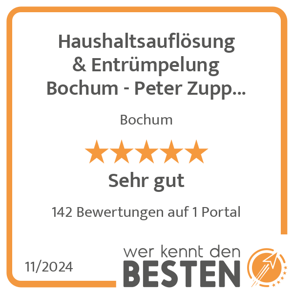 Haushaltsauflösung & Entrümpelung Bochum - Peter Zupp GmbH in Bochum - Logo