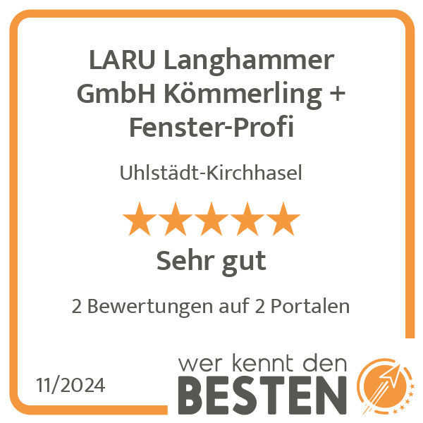 LARU Langhammer GmbH Kömmerling + Fenster-Profi in Uhlstädt Kirchhasel - Logo