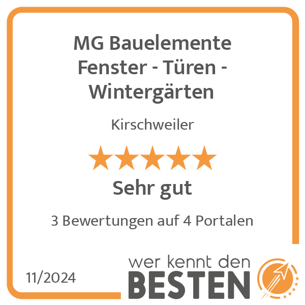 MG Bauelemente Fenster - Türen - Wintergärten in Kirschweiler - Logo