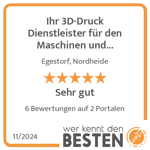 Ihr 3D-Druck Dienstleister für den Maschinen und Anlagenbau. Vorrichtungen, Adaptionan, Sonderlösungen für Maschinenbauteile... in Egestorf in der Nordheide - Logo