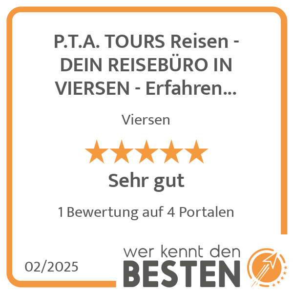 P.T.A. TOURS Reisen - DEIN REISEBÜRO IN VIERSEN - Erfahren und voller Ideen in Viersen - Logo