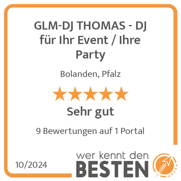 GLM-DJ THOMAS - DJ für Ihr Event / Ihre Party in Bolanden - Logo