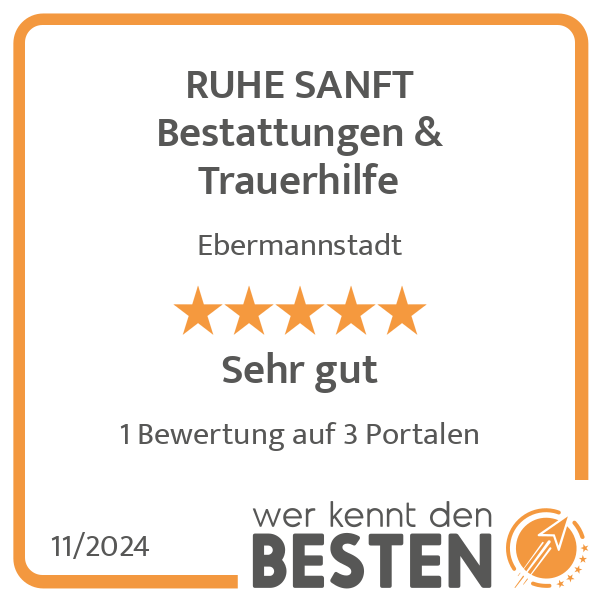 RUHE SANFT Bestattungen & Trauerhilfe in Ebermannstadt - Logo