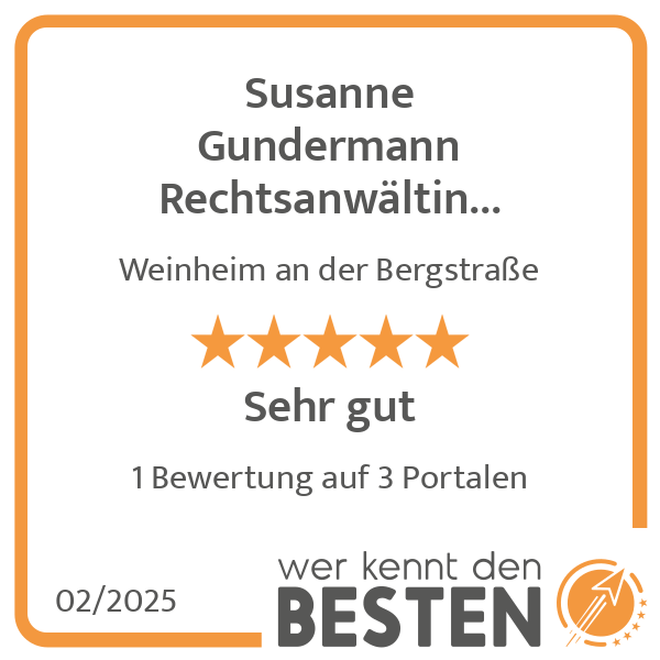 Susanne Gundermann Rechtsanwältin Fachanwältin für Familienrecht in Weinheim an der Bergstraße - Logo