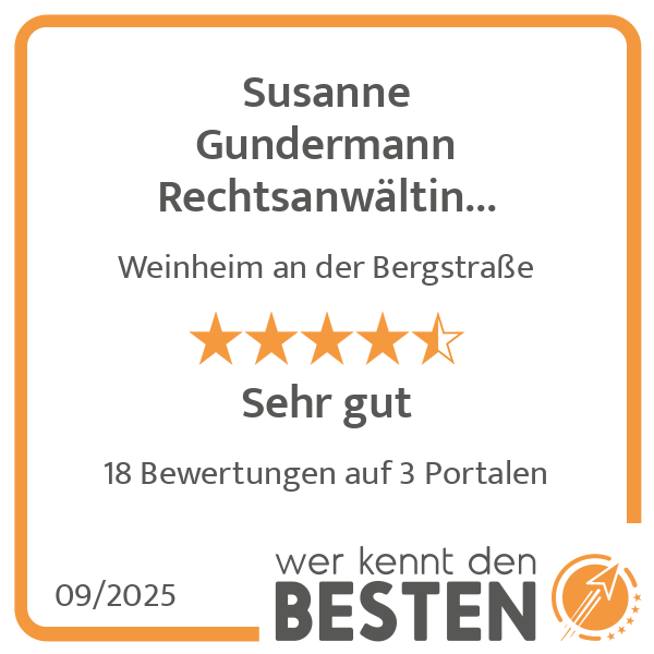 Susanne Gundermann Rechtsanwältin Fachanwältin für Familienrecht in Weinheim an der Bergstraße - Logo Susanne Gundermann Rechtsanwältin Fachanwältin für Familienrecht in Weinheim an der Bergstraße - Logo