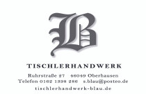Tischlerhandwerk - Sascha Blau