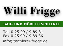 Bau und Möbeltischlerei Frigge Inh. Jörg Frigge in Ascheberg in Westfalen - Logo