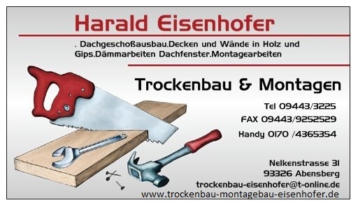 Trockenbau & Montagen Eisenhofer in Abensberg - Logo