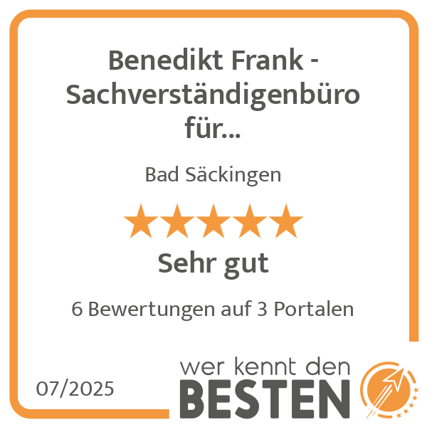 Benedikt Frank - Sachverständigenbüro für Immobilienbewertung in Bad Säckingen - Logo Benedikt Frank - Sachverständigenbüro für Immobilienbewertung in Bad Säckingen - Logo
