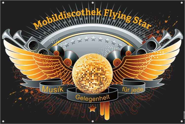 Mobildiscothek Flying Star in Heideblick - Logo