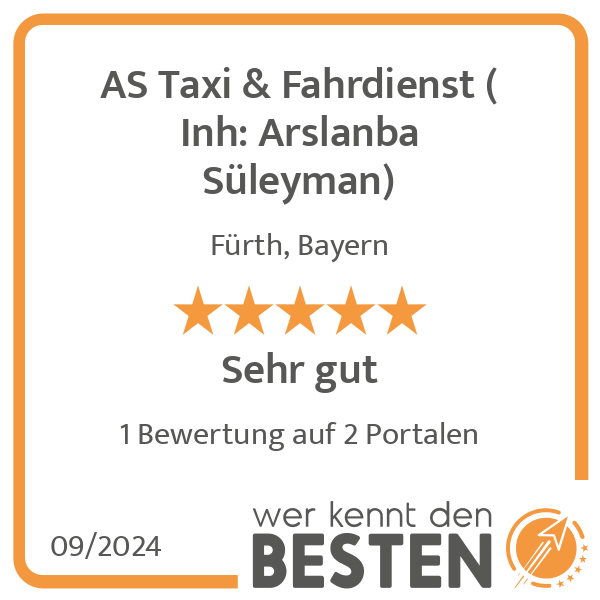 AS Taxi & Fahrdienst ( Inh: Arslanba Süleyman) in Fürth in Bayern - Logo