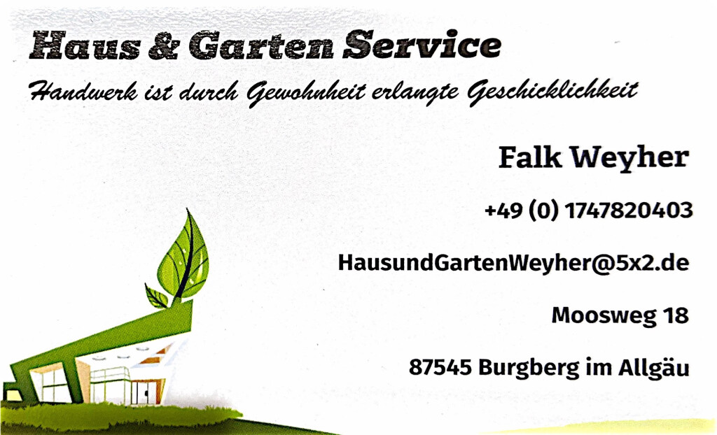 Haus und Gartenservice Weyher in Burgberg im Allgäu - Logo