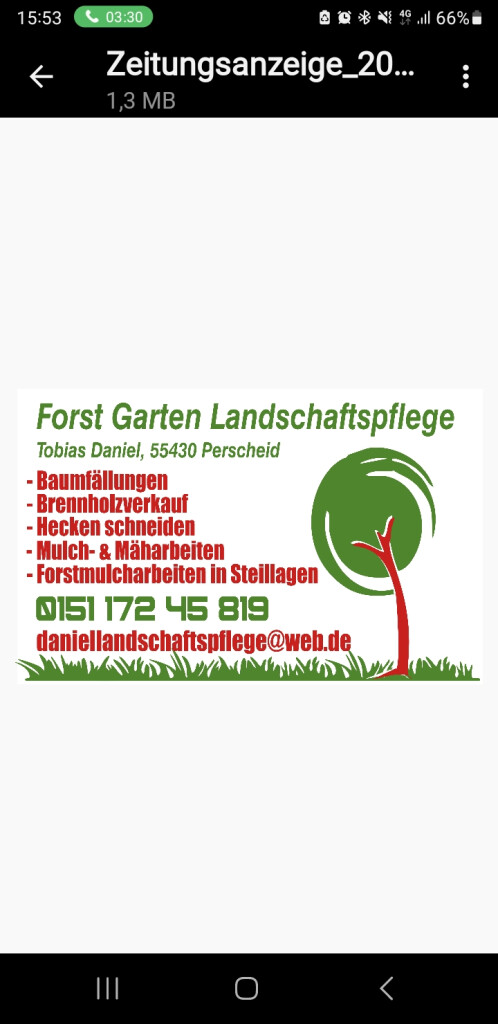 Forst Garten Landschaftspflege Daniel in Perscheid - Logo