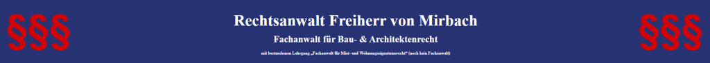 Logo von Rechtsanwalt Gunther Freiherr von Mirbach