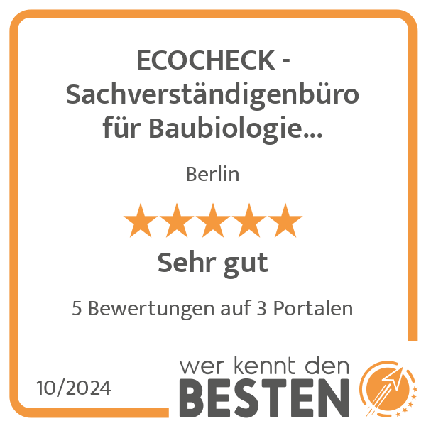 ECOCHECK - Sachverständigenbüro für Baubiologie Elektrosmog, Schall, Akustik, Brummtöne, Schadstoff - und Schimmelpilzuntersuchungen in Berlin - Logo