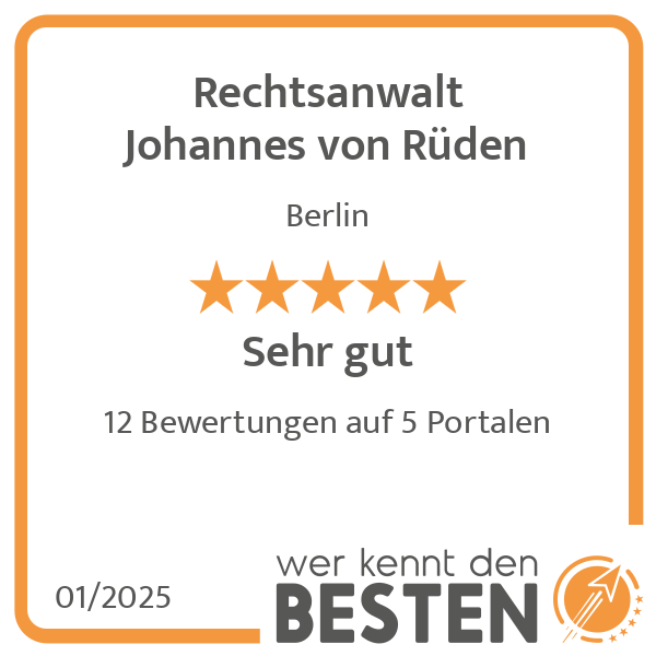 Rechtsanwalt Johannes von Rüden in Berlin - Logo