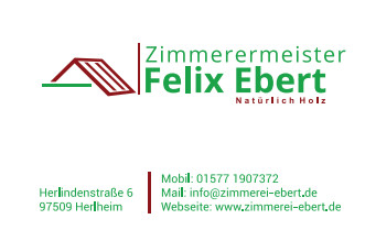 Zimmerermeister Felix Ebert in Kolitzheim - Logo