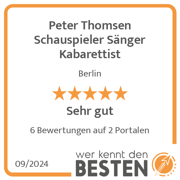 Peter Thomsen Schauspieler Sänger Kabarettist in Berlin - Logo