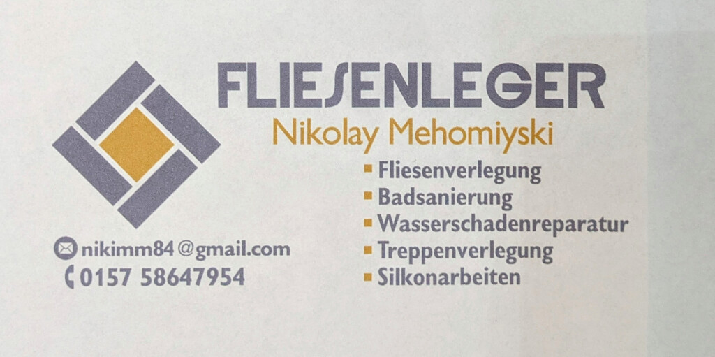 Fliesenarbeiten - Nikolay Mehomiyski in Isenbüttel - Logo