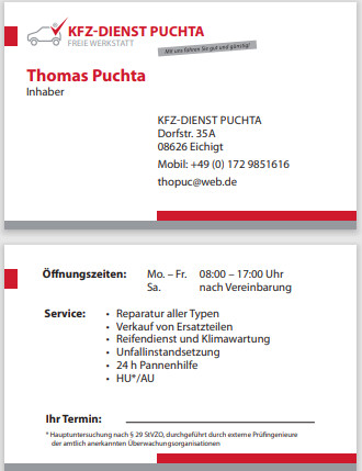 KFZ Dienst Thomas Puchta in Eichigt - Logo