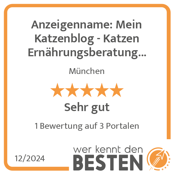 Anzeigenname: Mein Katzenblog - Katzen Ernährungsberatung & Katzenberatung in München - Logo