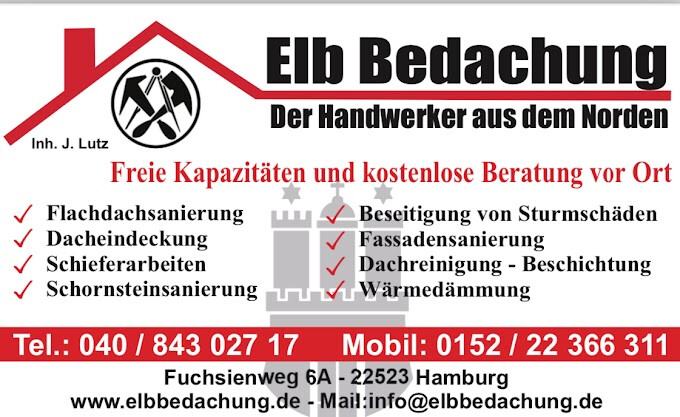 Elb Bedachung -Dachdecker aus Leidenschaft in Hamburg - Logo