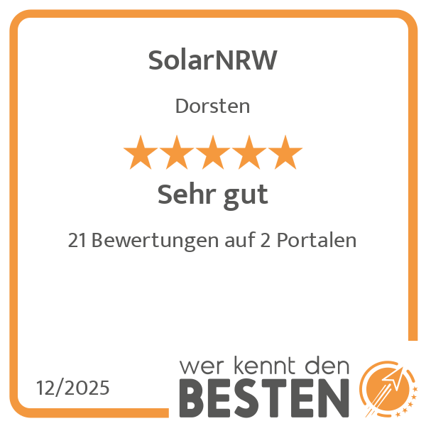 SolarNRW - werkenntdenBESTEN.de Qualitätssiegel