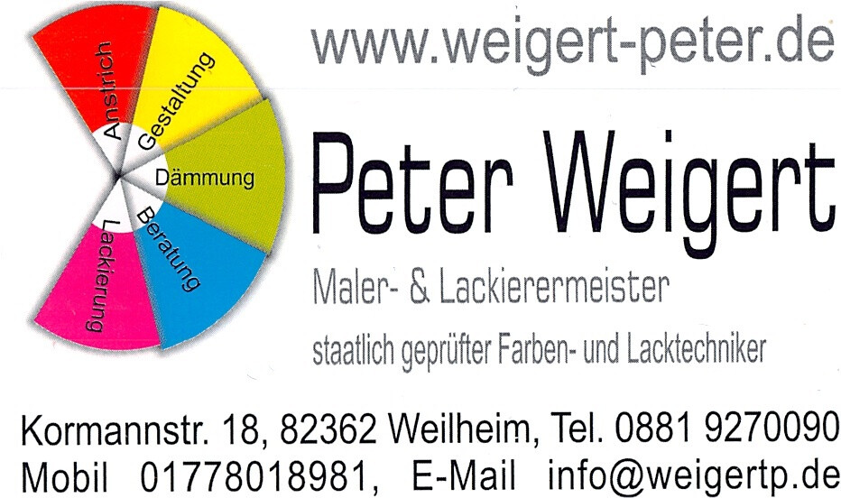 Peter Weigert Malerbetrieb in Weilheim in Oberbayern - Logo