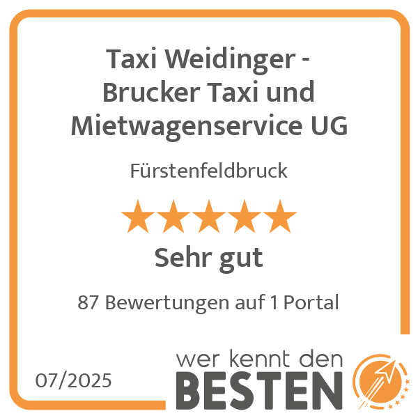 Taxi Weidinger - Brucker Taxi und Mietwagenservice UG in Fürstenfeldbruck - Logo