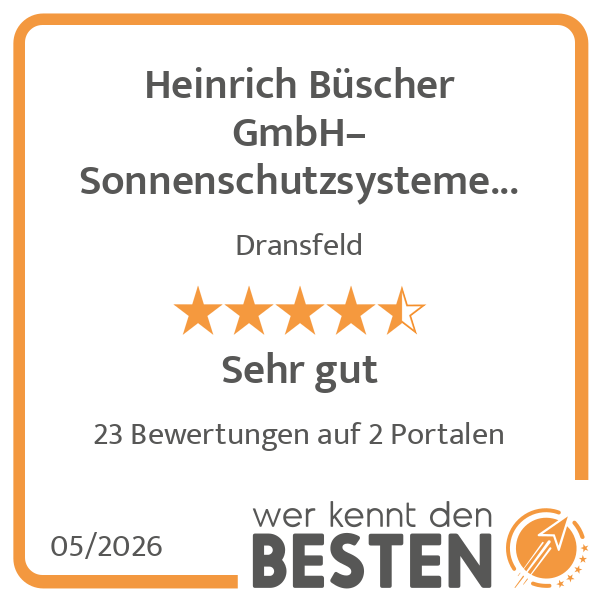 Heinrich Büscher GmbH–Sonnenschutzsysteme – - werk …