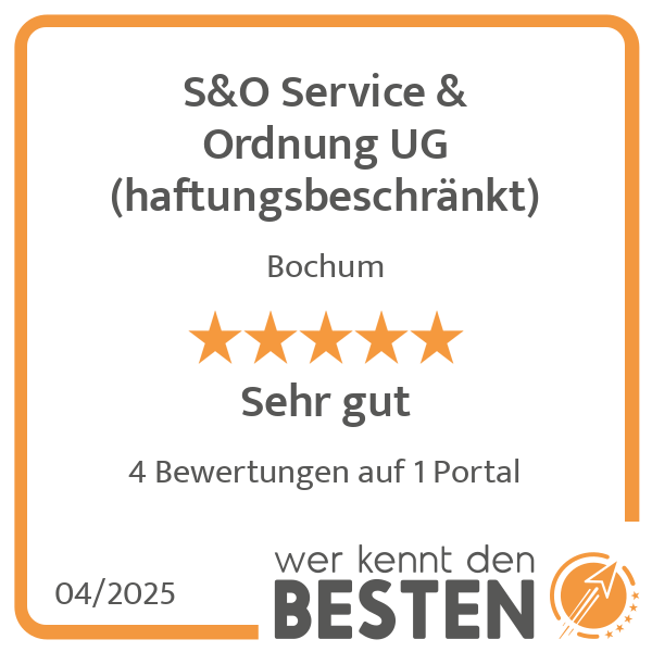 S&O Service & Ordnung UG (haftungsbeschränkt) in Bochum - Logo