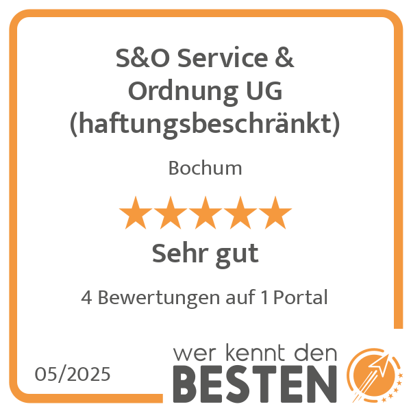 S&O Service & Ordnung UG (haftungsbeschränkt) in Bochum - Logo