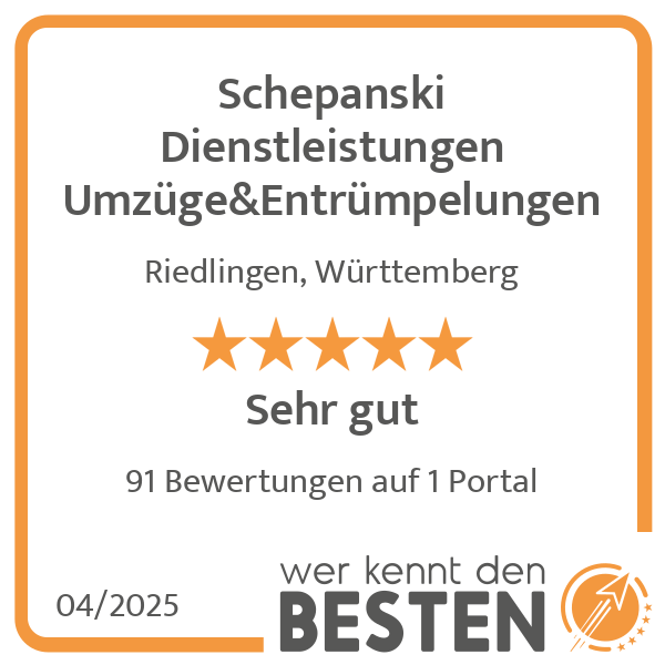 Schepanski Dienstleistungen Umzüge&Entrümpelungen in Riedlingen in Württemberg - Logo Schepanski Dienstleistungen Umzüge&Entrümpelungen in Riedlingen in Württemberg - Logo