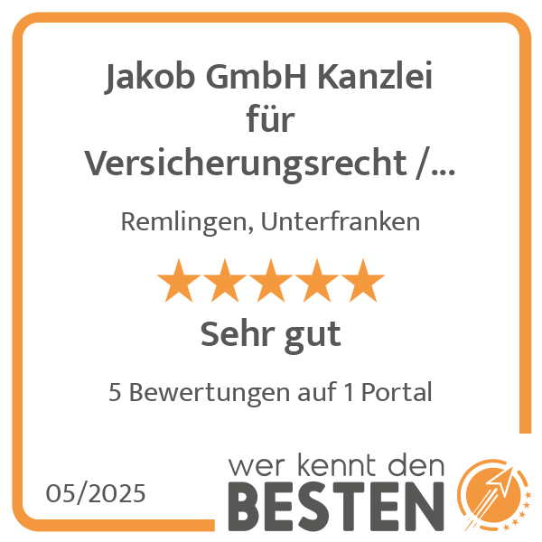 Jakob GmbH Kanzlei für Versicherungsrecht / Versicherungsberatung in Remlingen in Unterfranken - Logo